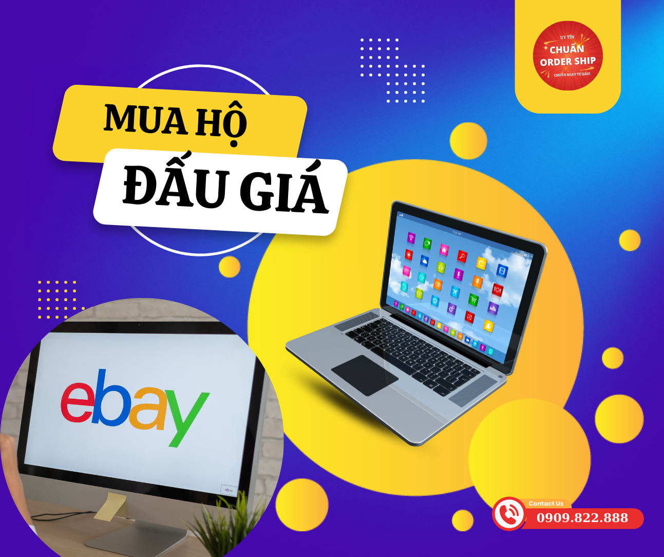 Đấu giá trên Ebay không còn là nỗi lo với CHUẨN Order Ship. Chúng tôi sẽ giúp bạn đấu giá và giành chiến thắng với mức giá tốt nhất.