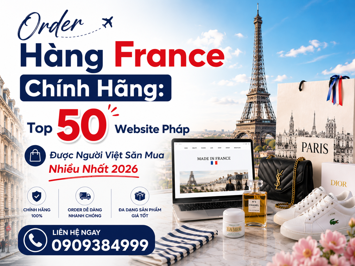 Order hàng France đang trở thành xu hướng mua sắm được nhiều người Việt yêu thích nhờ chất lượng chuẩn châu Âu, thiết kế sang trọng và những thương hiệu đẳng cấp toàn cầu.