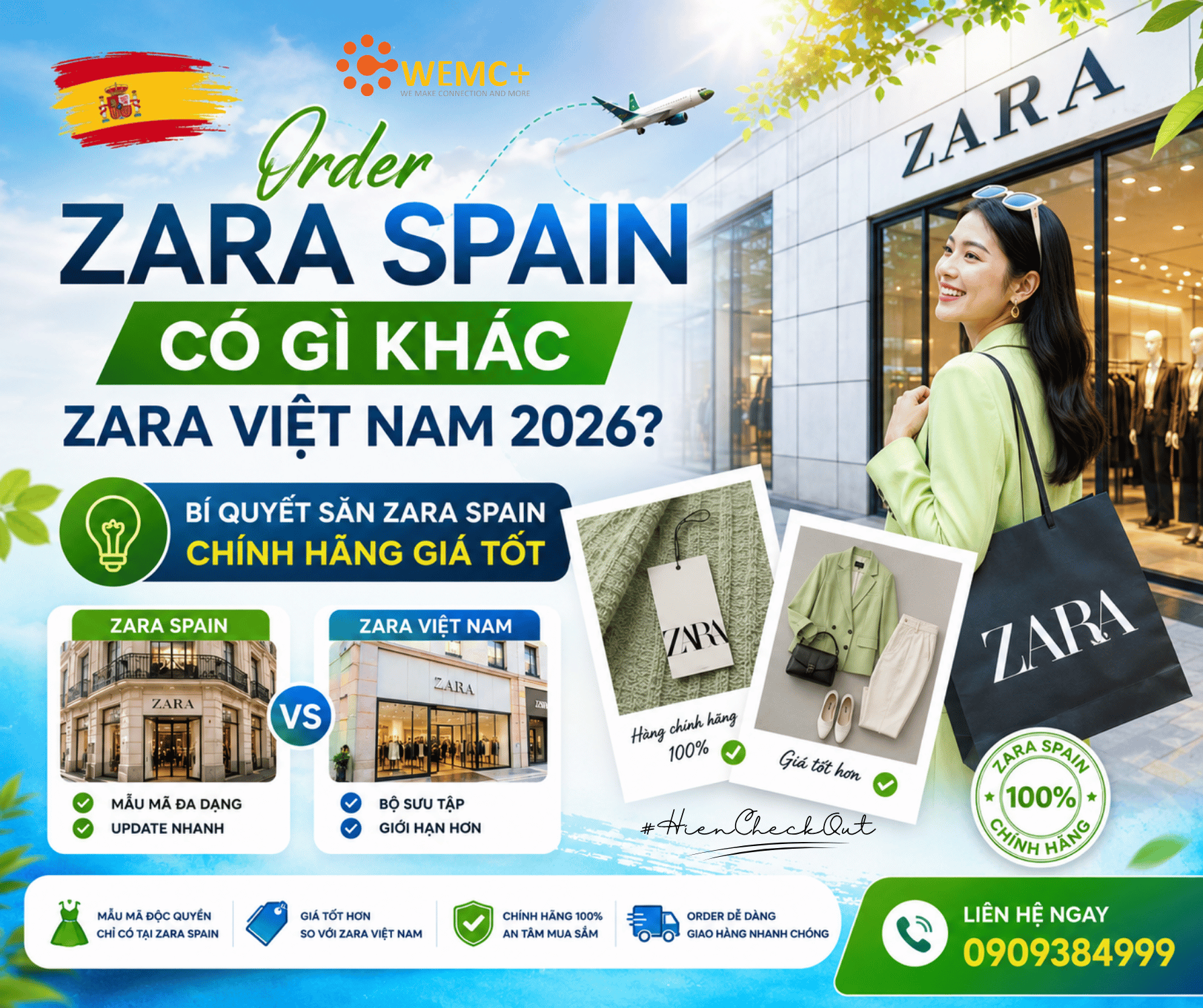 Order Zara Spain năm 2026 không đơn thuần chỉ là mua hàng từ nước ngoài, mà còn là trải nghiệm shopping chuẩn fashion châu Âu.