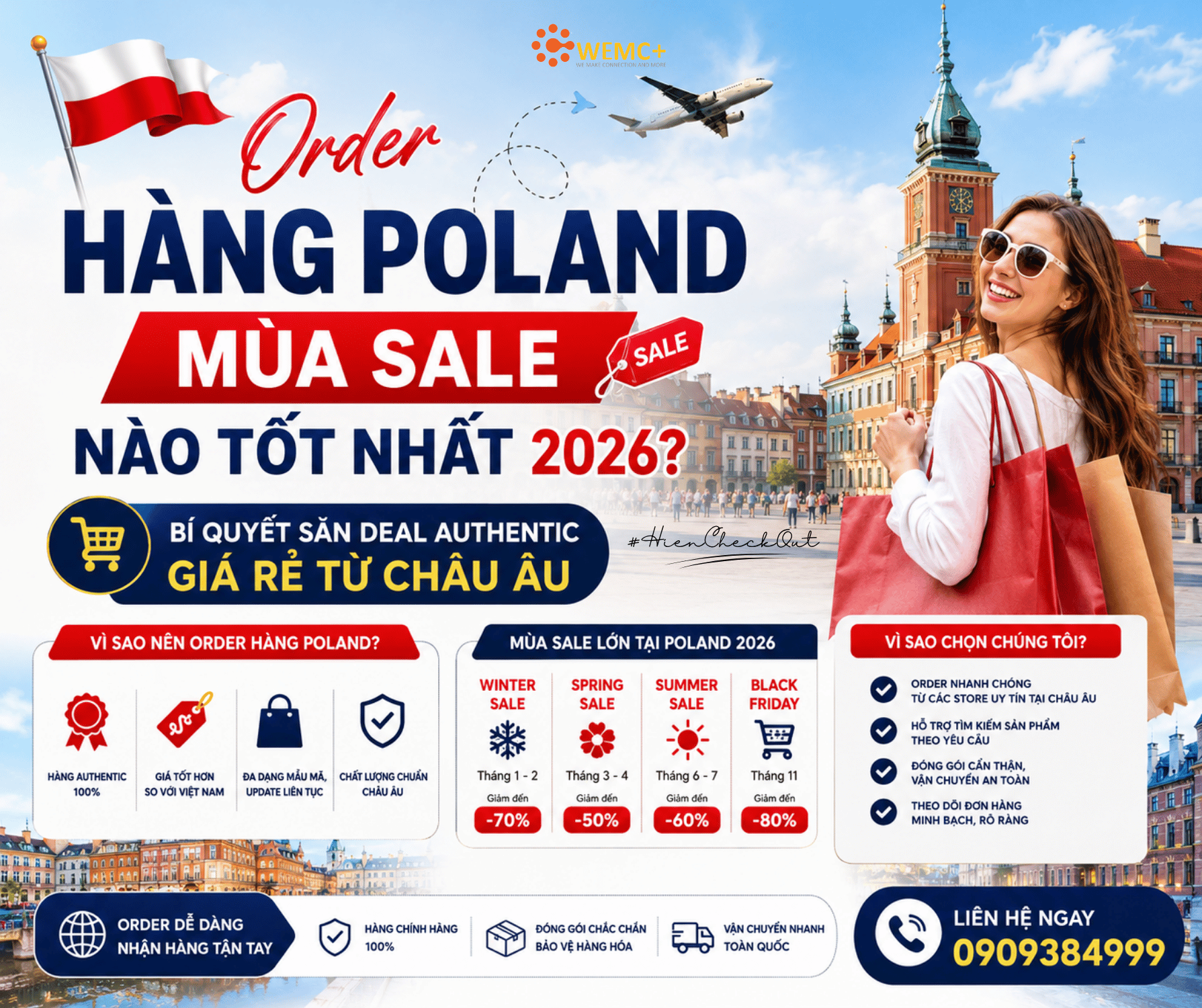 Nếu bạn đang tìm thời điểm tốt nhất để order hàng Poland năm 2026 thì các mùa sale lớn như Winter Sale, Summer Sale và Black Friday chắc chắn là cơ hội không nên bỏ lỡ.