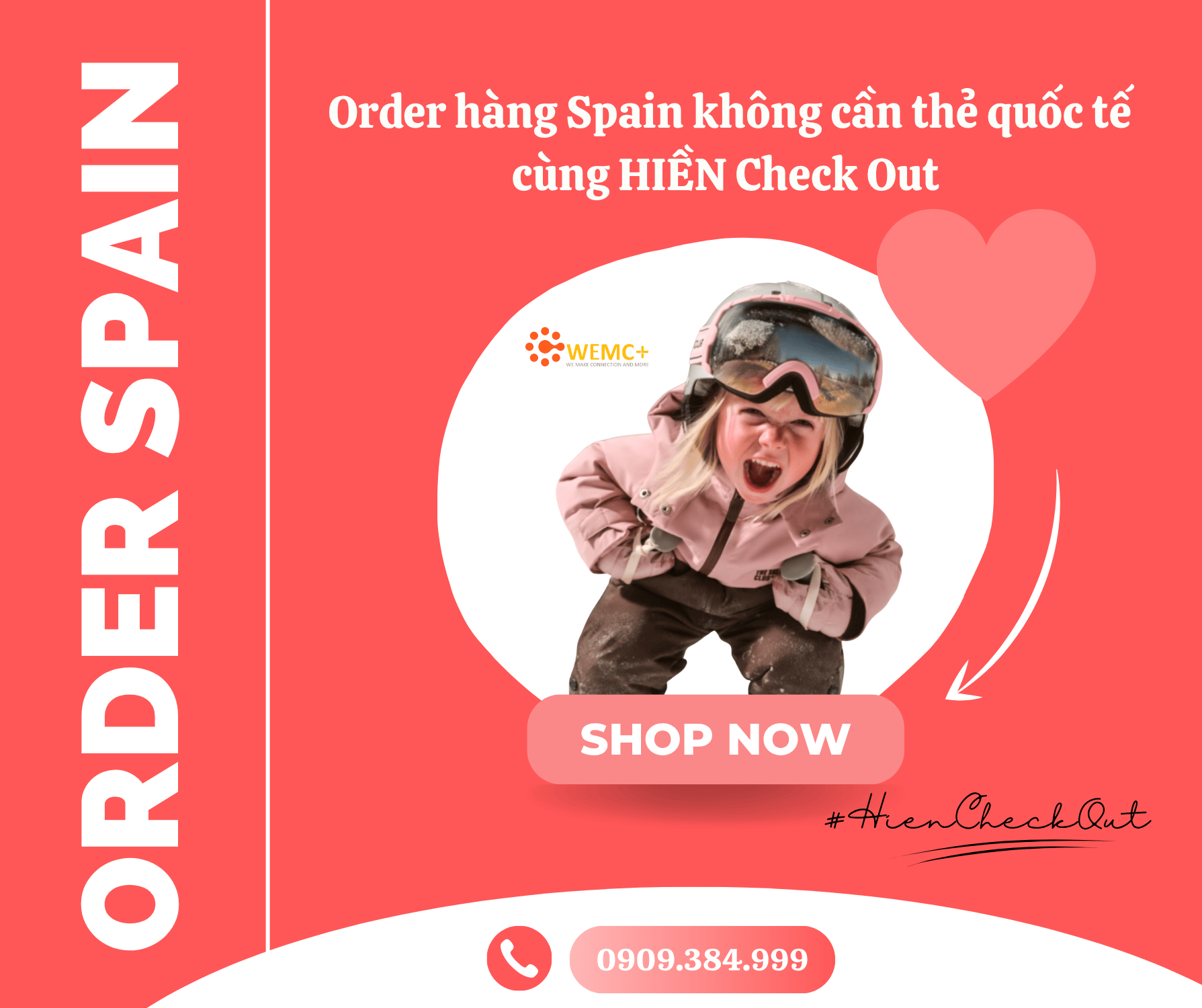 HIỀN Check Out cung cấp giải pháp thanh toán hộ – mua hộ – vận chuyển hàng từ Spain về Việt Nam, giúp khách hàng tiếp cận hàng chính hãng châu Âu mà không cần thẻ Visa/MasterCard.