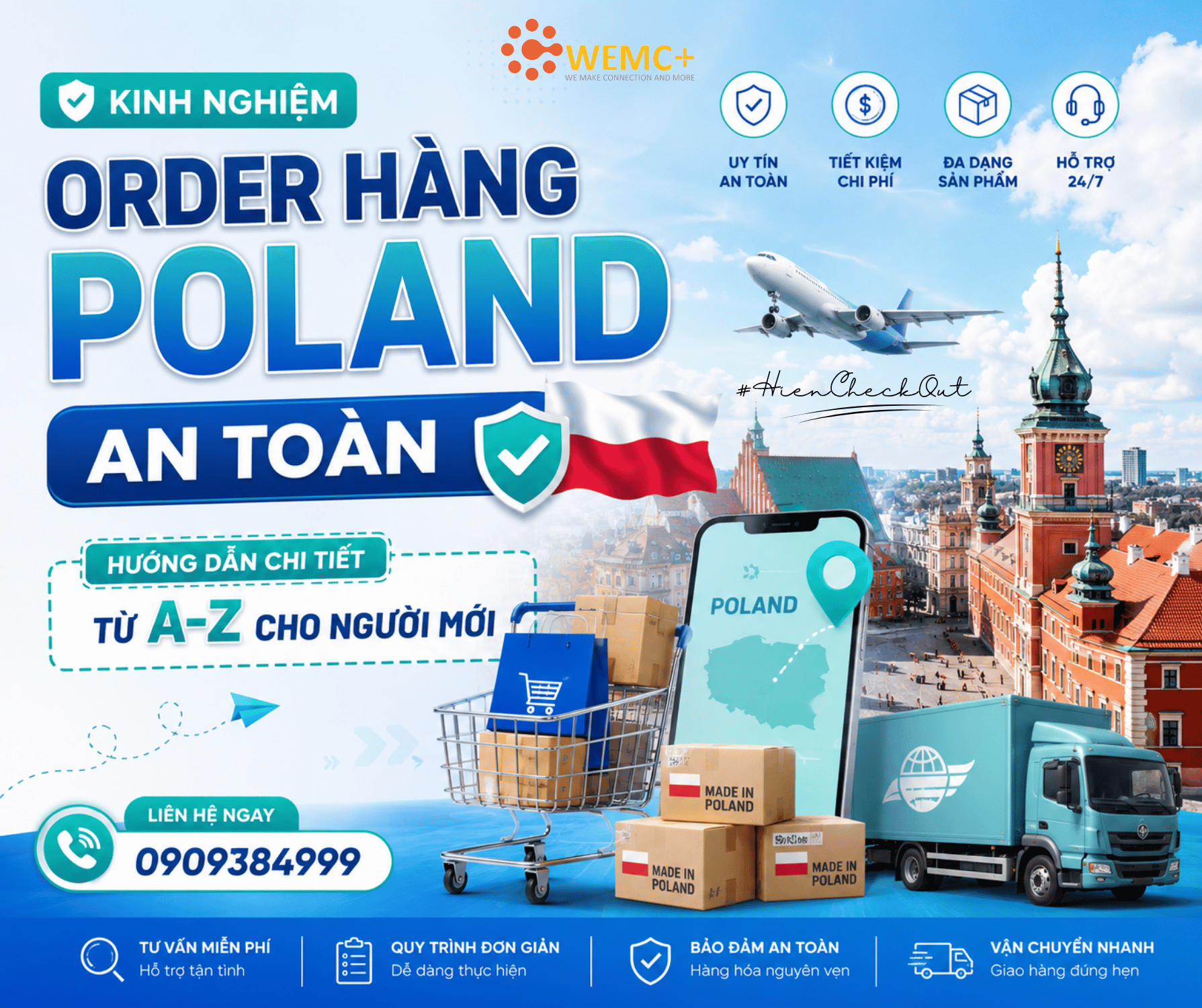 Kinh nghiệm order hàng Poland không chỉ nằm ở việc tìm được sản phẩm tốt mà còn ở việc lựa chọn website uy tín, kiểm soát chi phí và sử dụng phương thức vận chuyển phù hợp. Nếu bạn chưa có kinh nghiệm mua hàng quốc tế, sử dụng dịch vụ hỗ trợ order chuyên nghiệp sẽ giúp quá trình mua sắm từ Ba Lan trở nên đơn giản, an toàn và tiết kiệm hơn.