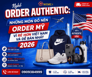 Nghề Order Authentic đang mở ra nhiều cơ hội kinh doanh hấp dẫn trong thời đại thương mại điện tử xuyên biên giới phát triển mạnh mẽ. Những mặt hàng như mỹ phẩm, thực phẩm chức năng, nước hoa, thời trang, sneaker, túi xách hay đồ công nghệ đều là các sản phẩm nên order Mỹ vì giá rẻ hơn Việt Nam và có nhu cầu rất lớn. Nếu biết tận dụng các mùa sale, lựa chọn sản phẩm phù hợp và xây dựng uy tín với khách hàng, nghề order hàng Mỹ hoàn toàn có thể trở thành nguồn thu nhập bền vững và đầy tiềm năng trong năm 2026.